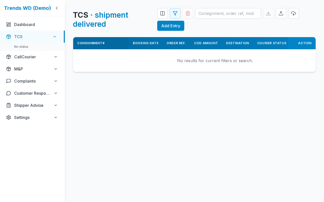 TCS — Shipment Delivered