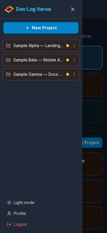 Mobile menu open