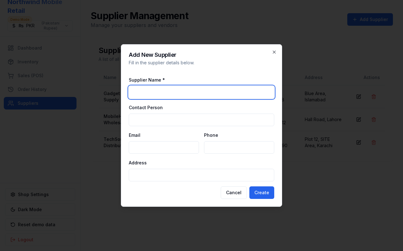Add Supplier
