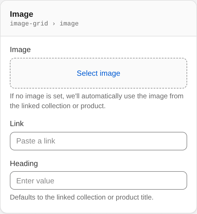 Image settings