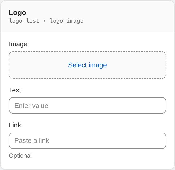 Logo settings