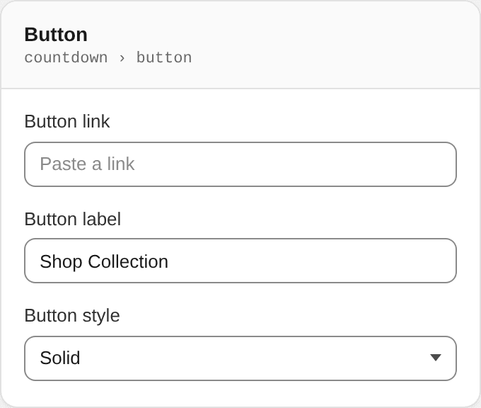 Button settings