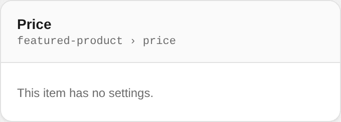 Price settings