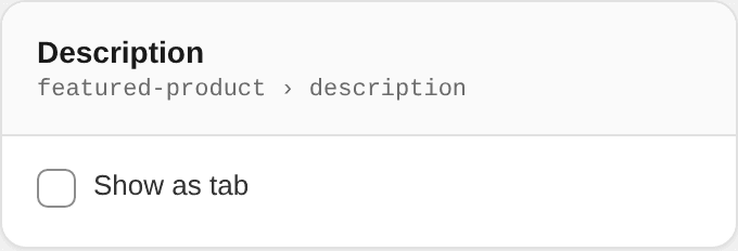 Description settings