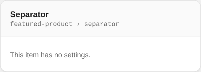 Separator settings