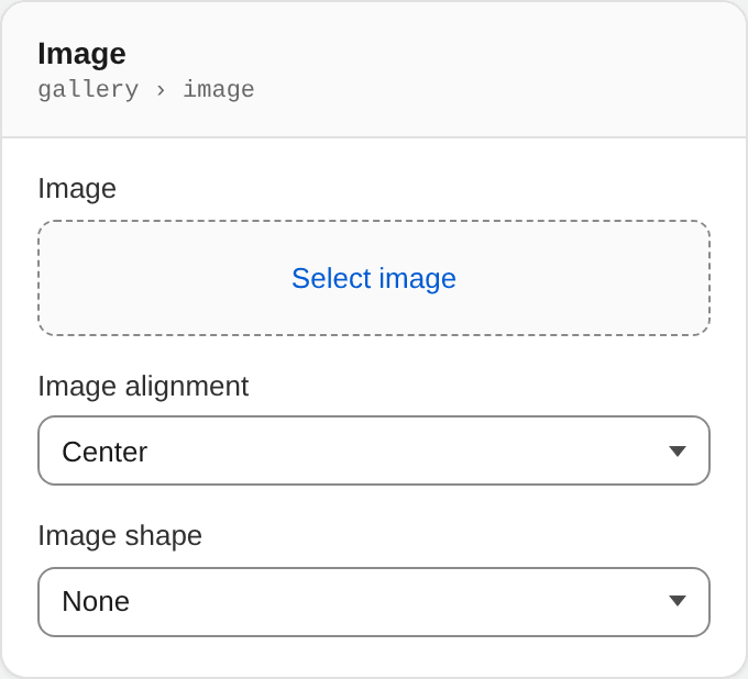 Image settings