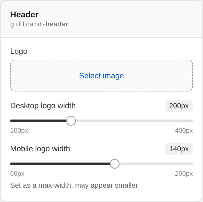 Header settings