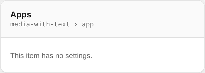Apps settings
