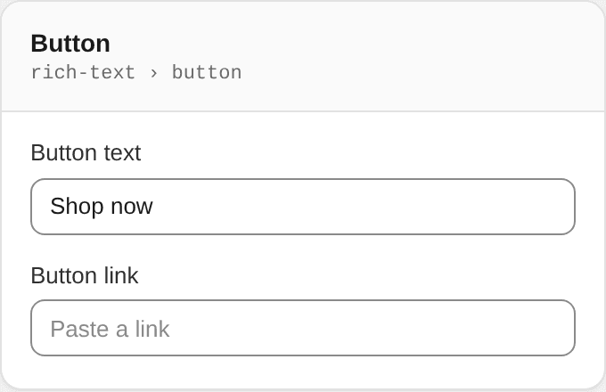 Button settings