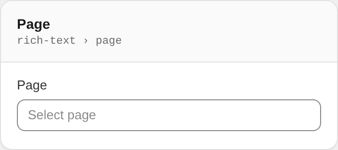 Page settings