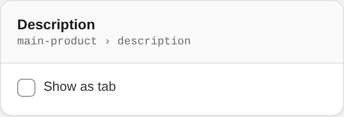 Description settings