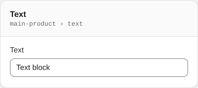 Text settings