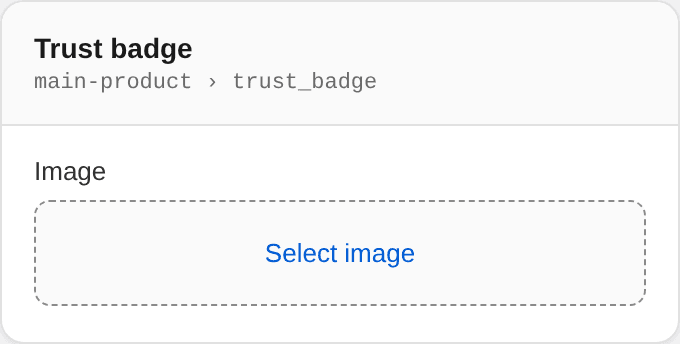 Trust badge settings