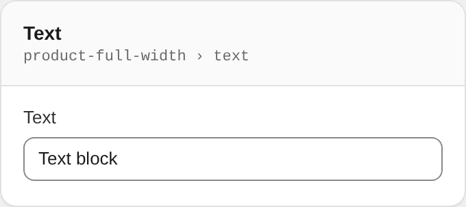 Text settings