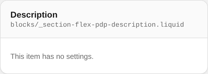 Description settings