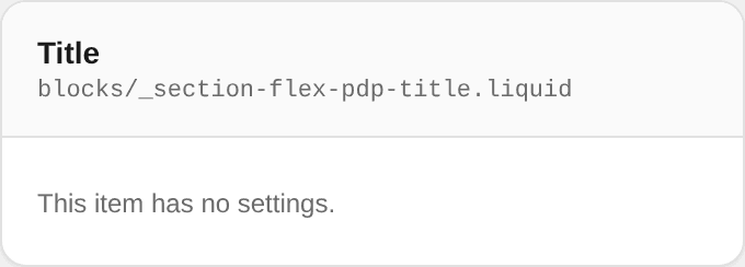 Title settings